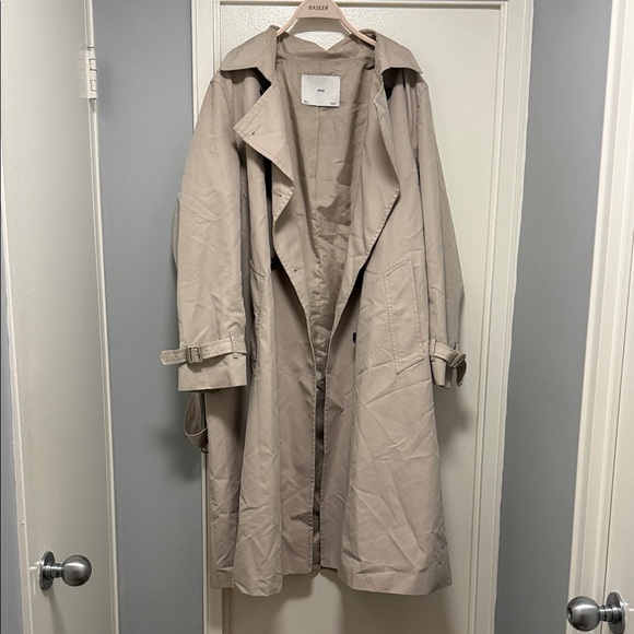 MNG by Mango Beige Belted Trench Coat 2XL - Picture 2 of 7